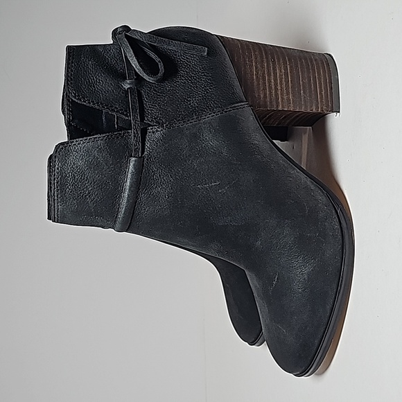 Gibson Latimer Rachel Bootie Ankle Boots Women’s Sz 9 Black Leather Stacked Heel - Picture 7 of 16